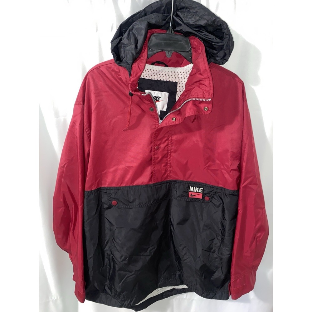Vintage 90's Nike Anorak 1/4 Zip Pullover Windbreaker Jacket Mens Medium